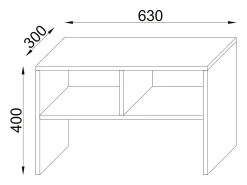 Discount VCM Mesa lateral de madeira | mesa de café lisa | dimensões aprox. A. 40 x L. 63 x P. 30 cm | Mesa de estar | Mesa de centro - Nachto S (Beech) Multicor