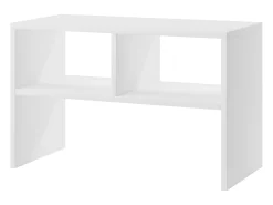 VCM Mesa lateral de madeira | mesa de café lisa | dimensões aprox. A. 40 x L. 63 x P. 30 cm | Mesa de estar | Mesa de centro - Nachto S (Branco)^ Mesa De Apoio