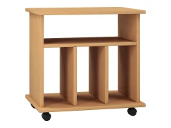 Móvel De Tv|VCM Mesa lateral de madeira | Mesa de centro simples | Rodízios Sofáticos | Dimensões aprox. A. 59 x L. 60 x P. 45 cm | mesa de café rollbar - Tabina (faia) Multicor