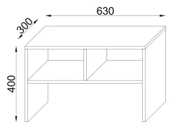 VCM Mesa lateral de madeira | mesa de café lisa | dimensões aprox. A. 63 x L. 40 x P. 30 cm | Mesa de estar | Mesa de centro - Nachto (faia)^ Mesa De Apoio