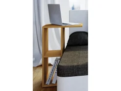 VCM Mesa lateral de madeira | mesa de café lisa | dimensões aprox. A. 63 x L. 40 x P. 30 cm | Mesa de estar | Mesa de centro - Nachto (faia)^ Mesa De Apoio