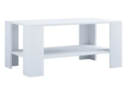 Online VCM Mesa lateral de madeira | mesa de café lisa | dimensões aprox. A. 55 x L. 90 x P. 41 cm | Mesa para sala de estar | Sofatics - Dalus (Branco) Multicor
