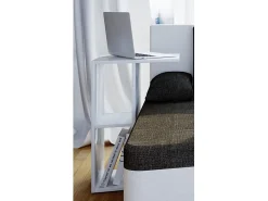 Mesa De Apoio*VCM Mesa lateral de madeira | mesa de café lisa | dimensões aprox. A. 63 x L. 40 x P. 30 cm | Mesa de estar | Mesa de centro - Nachto (Branco) Multicor