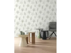 Discount Mesa lateral de metal e madeira Branco