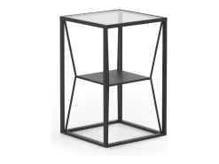 Mesa De Apoio| Mesa lateral de metal Preto