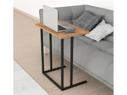 Mesa lateral de sala de estar em carvalho Safir 60x65x36 cm^ Mesa De Apoio