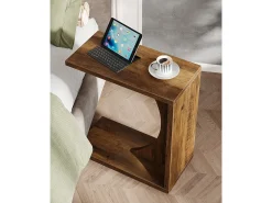 Tribesigns Mesa Lateral em Forma de C para Sofá, Mesa de Cabeceira Pequena para Sofá, Mesa de Cabeceira para Sala de Estar e Quarto^ Mesa De Apoio