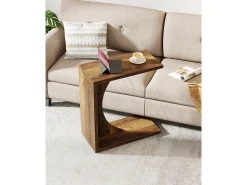 Tribesigns Mesa Lateral em Forma de C para Sofá, Mesa de Cabeceira Pequena para Sofá, Mesa de Cabeceira para Sala de Estar e Quarto^ Mesa De Apoio