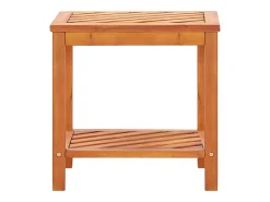 Mesa De Centro| Mesa lateral em madeira de acácia maciça 45x33x45 cm PT886083 Castanho
