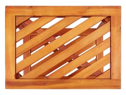 Mesa De Centro| Mesa lateral em madeira de acácia maciça 45x33x45 cm PT886083 Castanho