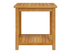 Mesa De Centro* Mesa lateral em madeira de acácia maciça 45x45x45 cm PT722019 Castanho