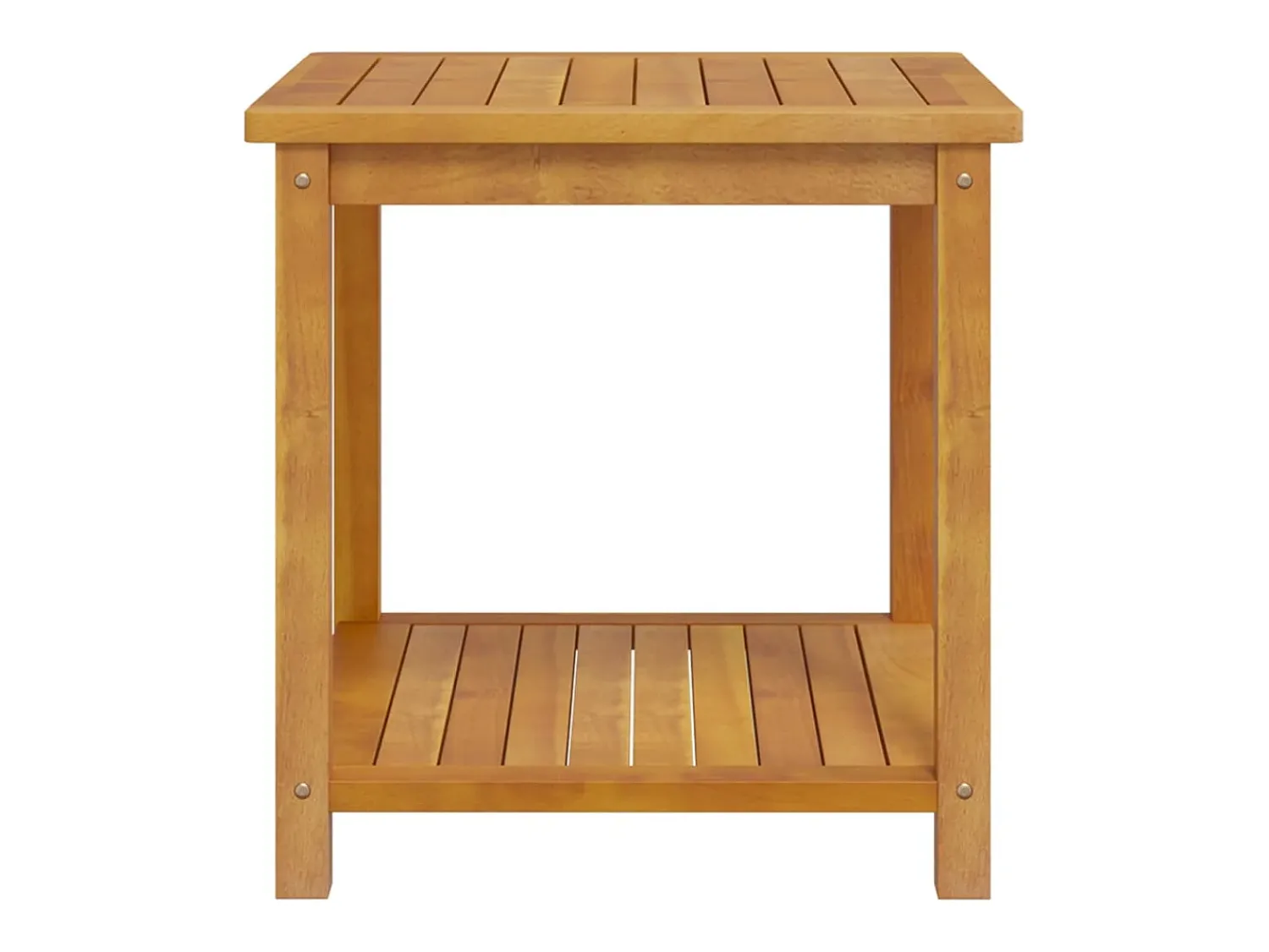 Mesa De Centro* Mesa lateral em madeira de acácia maciça 45x45x45 cm PT722019 Castanho