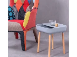 Best Nest Dream Mesa lateral estilo escandinavo - Pop - Cinza Cinzento