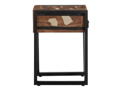 Mesa De Apoio*vidaxl Mesa lateral 35x35x50 cm madeira maciça recuperada Multicor