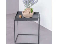 Mesa De Apoio*Nest Dream Mesa lateral quadrada em aço adequada para exteriores - Sorento - Preto