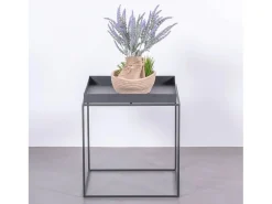 Mesa De Apoio*Nest Dream Mesa lateral quadrada em aço adequada para exteriores - Sorento - Preto