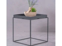Mesa De Apoio*Nest Dream Mesa lateral quadrada em aço adequada para exteriores - Sorento - Preto