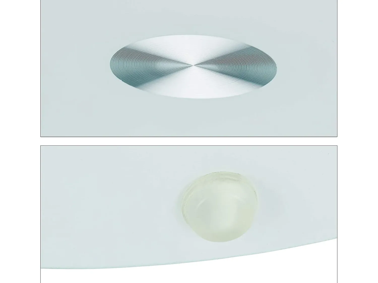 Mesa De Apoio|Helloshop26 Mesa lateral redonda 43 cm de diâmetro vidro branco 13_0002680 Transparente