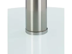 Mesa De Apoio|Helloshop26 Mesa lateral redonda 43 cm de diâmetro vidro branco 13_0002680 Transparente