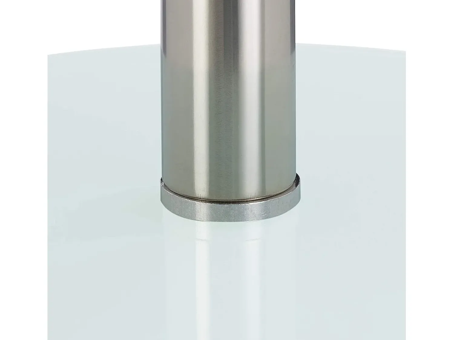 Mesa De Apoio|Helloshop26 Mesa lateral redonda 43 cm de diâmetro vidro branco 13_0002680 Transparente