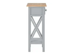 Clearance vidaxl Mesa lateral 27x27x65,5 cm madeira Cinzento