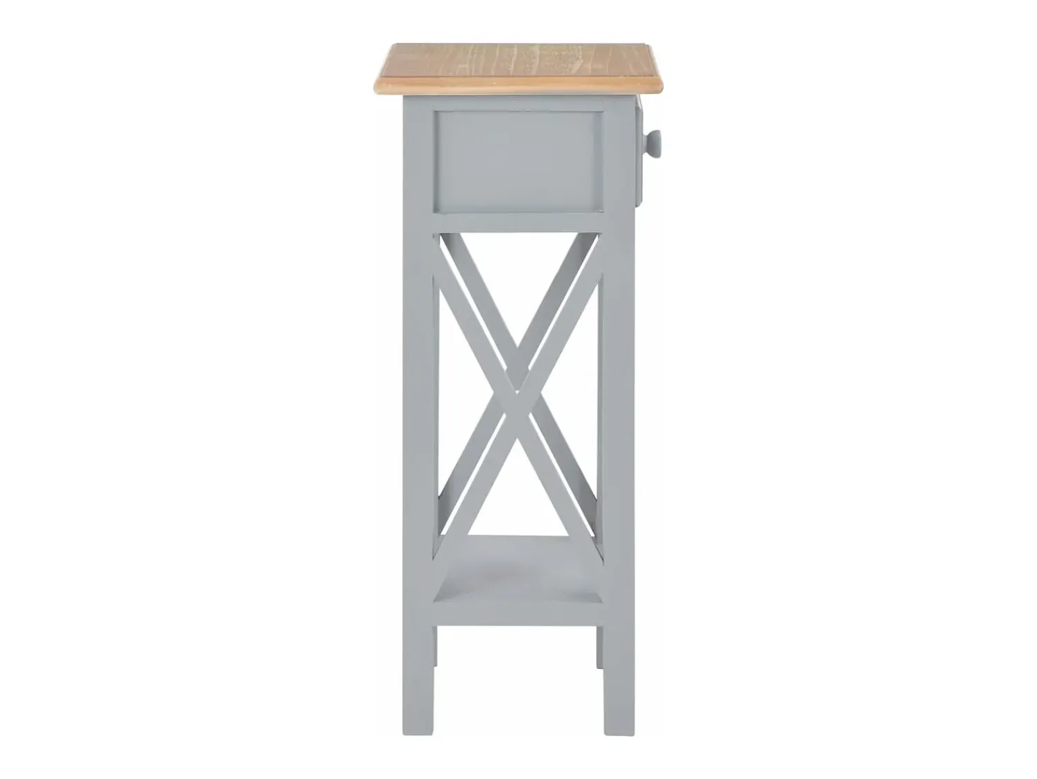 Clearance vidaxl Mesa lateral 27x27x65,5 cm madeira Cinzento
