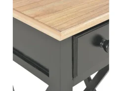 Mesa De Apoio|vidaxl Mesa lateral 27x27x65,5 cm madeira Preto