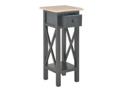 Mesa De Apoio|vidaxl Mesa lateral 27x27x65,5 cm madeira Preto