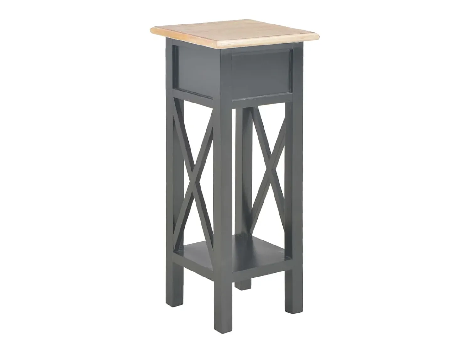 Mesa De Apoio|vidaxl Mesa lateral 27x27x65,5 cm madeira Preto