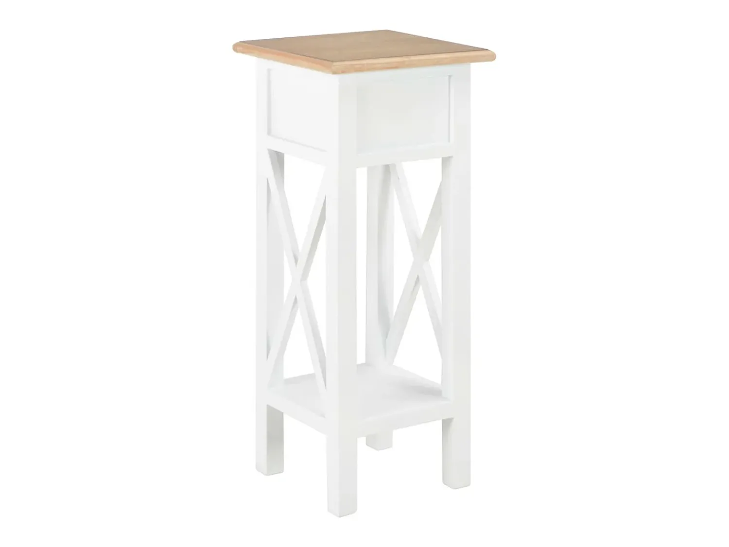Mesa De Apoio*vidaxl Mesa lateral 27x27x65,5 cm madeira Branco