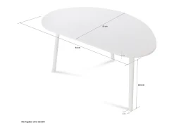 Mesa De Apoio| Mesa lateral 84x50x43,5 cm natural Castanho