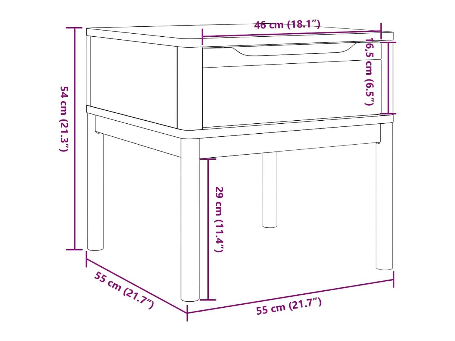 Mesa De Centro|vidaxl Mesa para candeeiro FLORO 55x55x54 cm pinho maciço castanho mel Natural claro