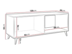 Mesa para revistas Comfivo Lomcali 106, Angular, 5x6x12cm^ Mesa De Centro