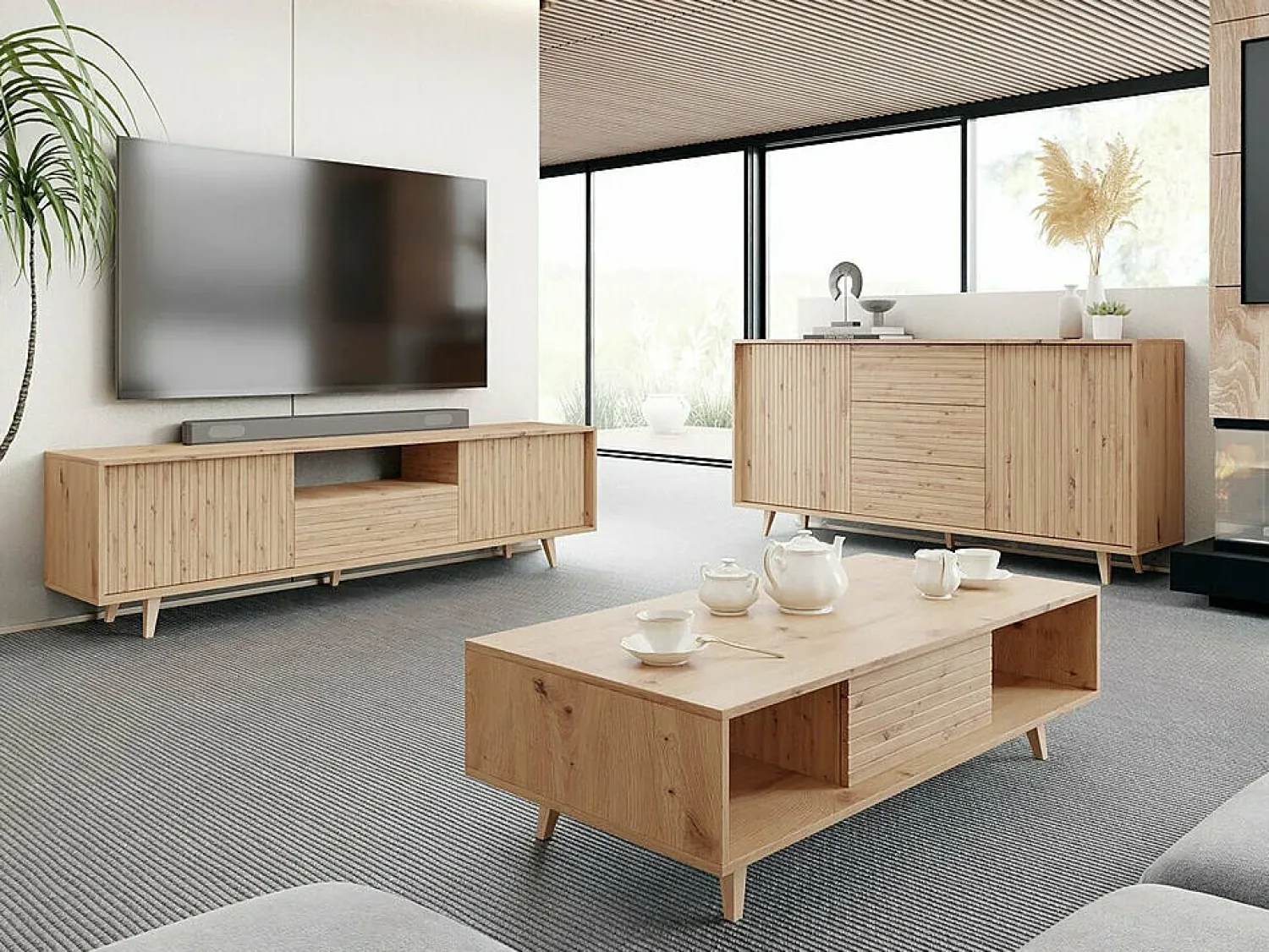 Best Mesa para TV Comfivo L102, 180x52x40cm Castanho