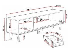 Best Mesa para TV Comfivo L102, 180x52x40cm Castanho