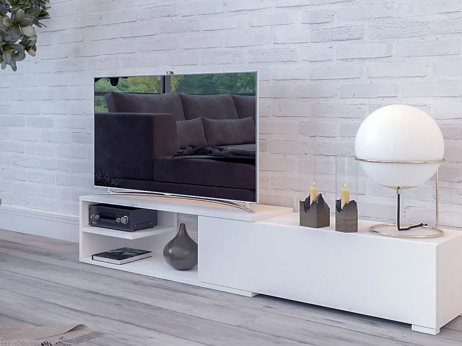 Mesa para TV Utica 100, O número de portas: 1, 137x40x35cm^ Móvel De Tv