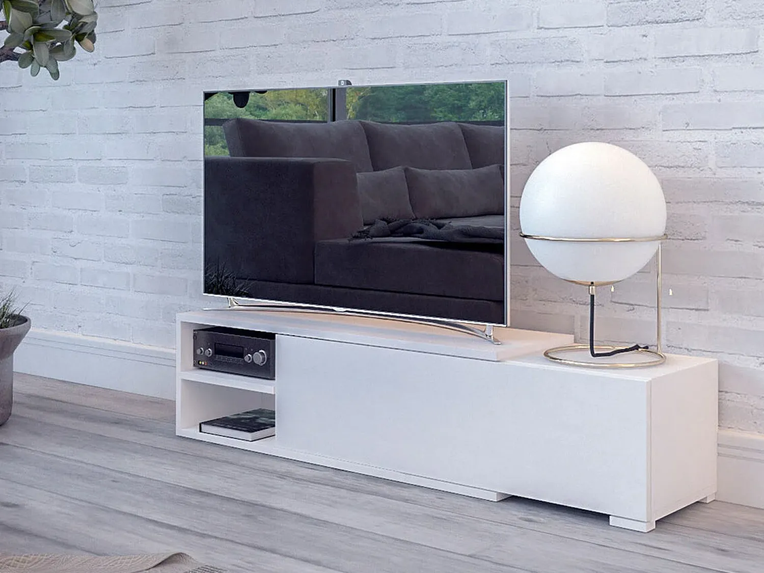 Mesa para TV Utica 100, O número de portas: 1, 137x40x35cm^ Móvel De Tv