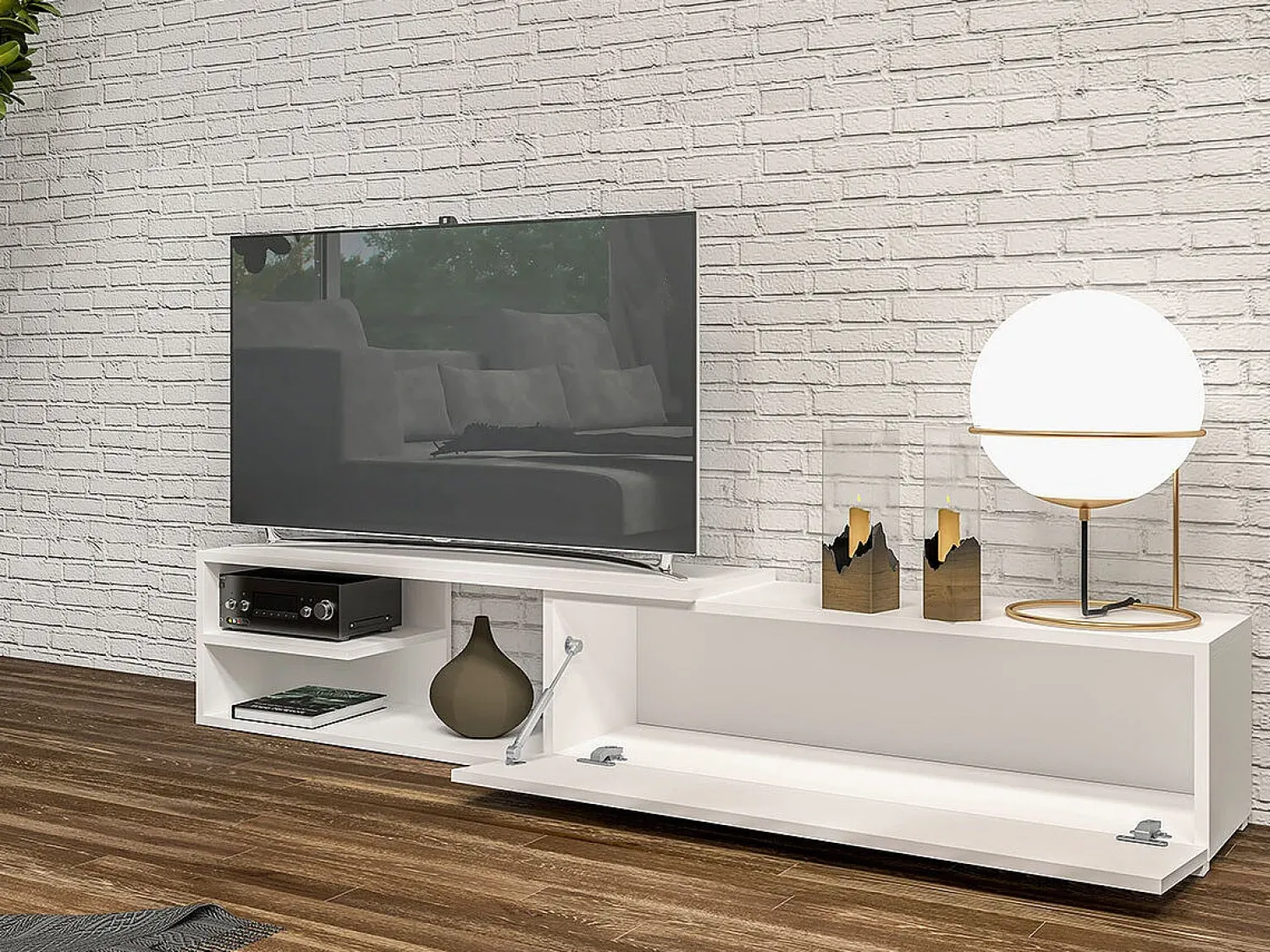 Mesa para TV Utica 100, O número de portas: 1, 137x40x35cm^ Móvel De Tv