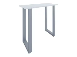 VCM Mesa Bar | Tresen | Mesa em pé | Mesa alta | Mesa Bartresen - Xona 110x50 cm (Prata / Branco)^ Móvel De Bar