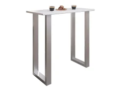 VCM Mesa Bar | Tresen | Mesa em pé | Mesa alta | Mesa Bartresen - Xona 110x50 cm (Prata / Branco)^ Móvel De Bar