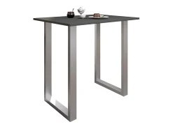 Móvel De Bar*VCM Mesa Bar | Tresen | Mesa em pé | Mesa alta | Mesa Bartresen - Xona 110x80 cm (Prata / Antracite) Multicor