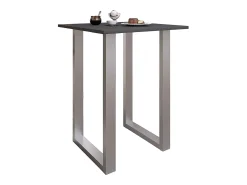 VCM Mesa Bar | Tresen | Mesa em pé | Mesa alta | Mesa Bartresen - Xona 80x80 cm (Prata / Antracite)^ Móvel De Bar