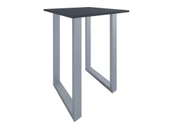 VCM Mesa Bar | Tresen | Mesa em pé | Mesa alta | Mesa Bartresen - Xona 80x80 cm (Prata / Antracite)^ Móvel De Bar