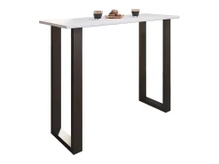 Móvel De Bar*VCM Mesa Bar | Tresen | Mesa em pé | Mesa alta | Mesa Bartresen - Xona 140x50 cm (Preto / Branco) Multicor