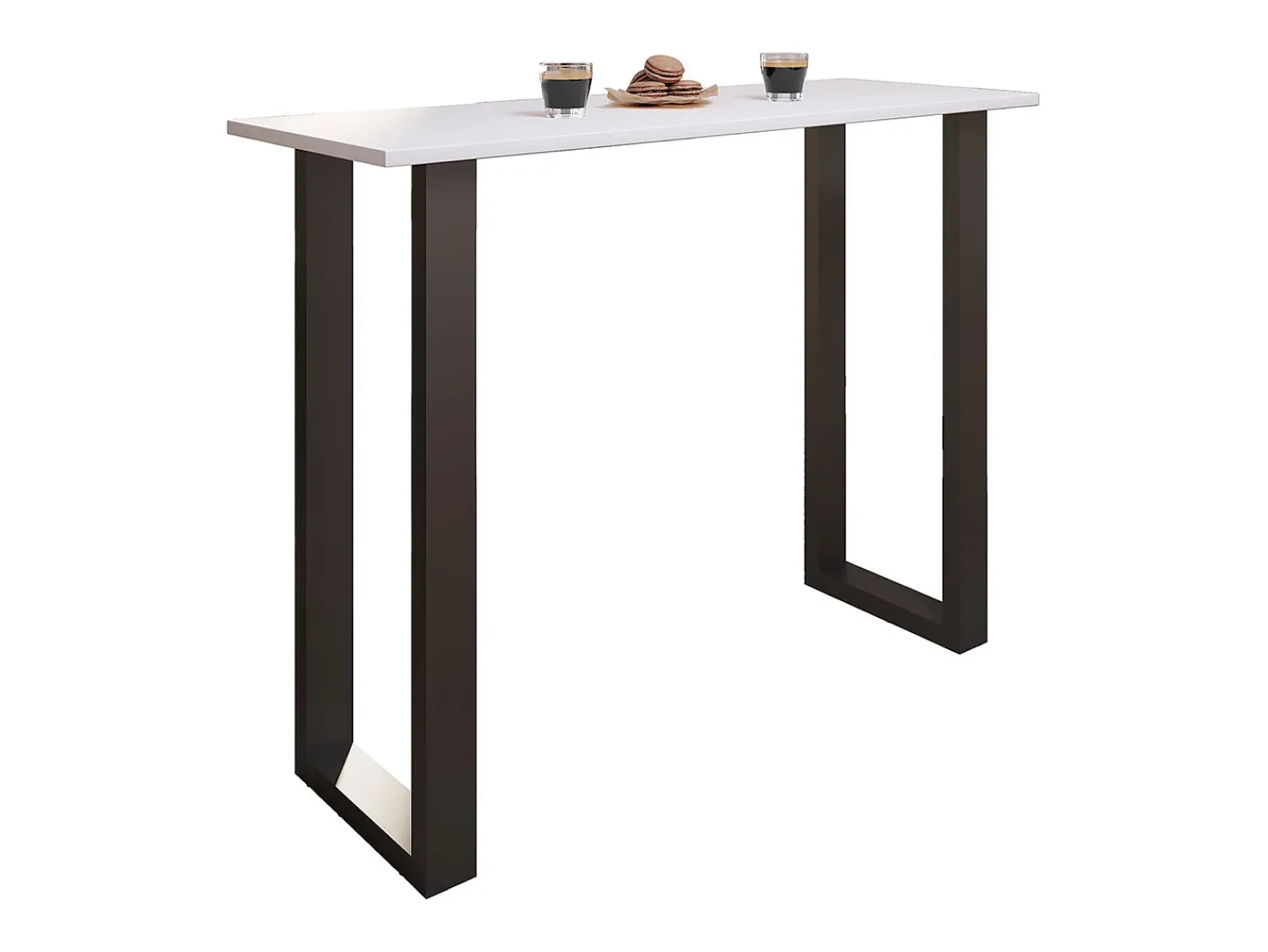 Móvel De Bar*VCM Mesa Bar | Tresen | Mesa em pé | Mesa alta | Mesa Bartresen - Xona 140x50 cm (Preto / Branco) Multicor
