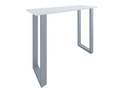 Móvel De Bar|VCM Mesa Bar | Tresen | Mesa em pé | Mesa alta | Mesa Bartresen - Xona 140x50 cm (Prata / Branco) Multicor