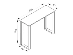 Móvel De Bar*VCM Mesa Bar | Tresen | Mesa em pé | Mesa alta | Mesa Bartresen - Xona 110x50 cm (Prata / Antracite) Multicor