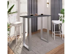Móvel De Bar*VCM Mesa Bar | Tresen | Mesa em pé | Mesa alta | Mesa Bartresen - Xona 110x50 cm (Prata / Antracite) Multicor