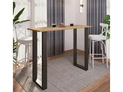 Sale VCM Mesa Bar | Tresen | Mesa em pé | Mesa alta | Mesa Barba Bar - Xona 140x50 cm (Preto / Carvalho Mel) Multicor