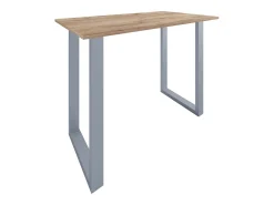 Discount VCM Mesa Bar | Tresen | Mesa em pé | Mesa alta | Mesa Barba Bar - Xona 140x80 cm (Prata / Carvalho Mel) Multicor
